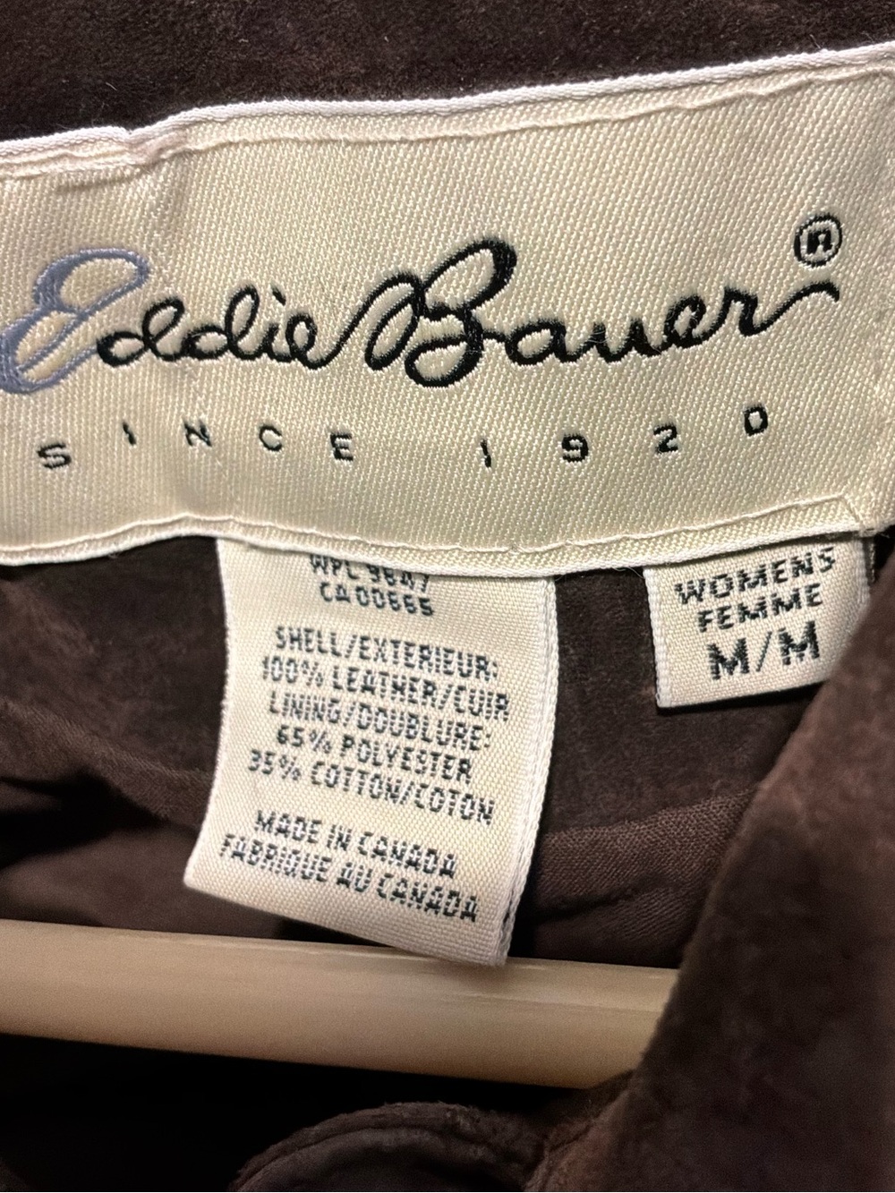 Eddie Bauer Women's Dark Brown Suede Button-Front Jacket - Picture 2 of 6